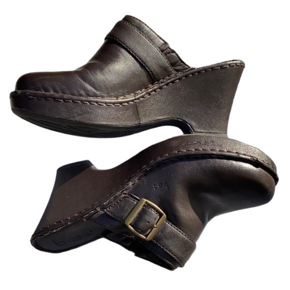b•o•c, slip on block heels, brown, size 10